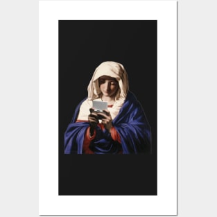 Virgin Mary Playing Gameboy Posters and Art